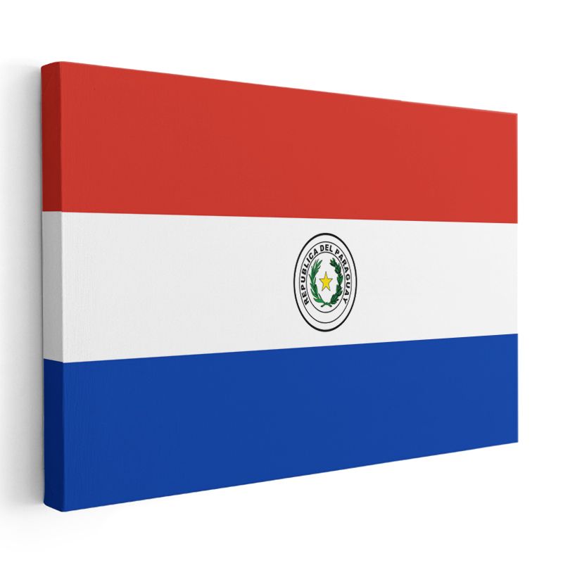 Paraguay Bayrağı - Kanvas Tablo