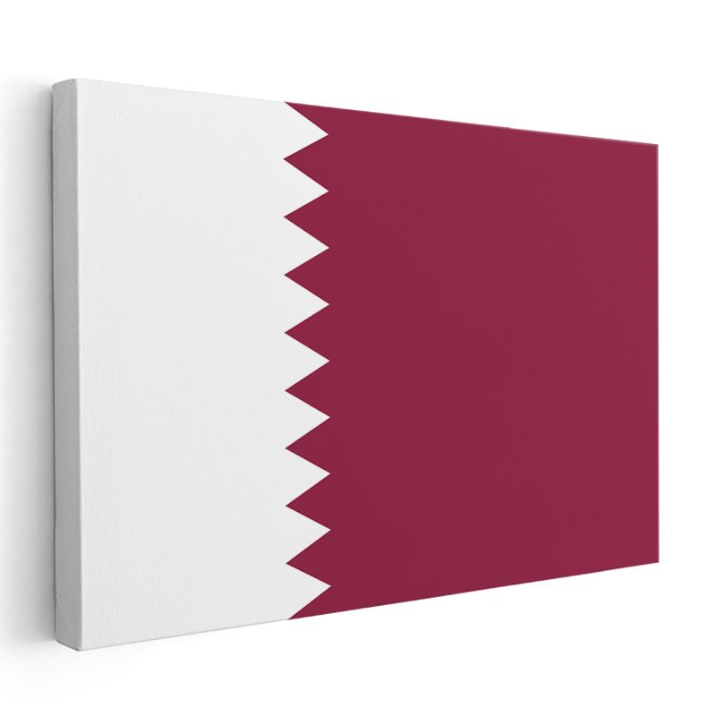 Katar Bayrağı - Kanvas Tablo