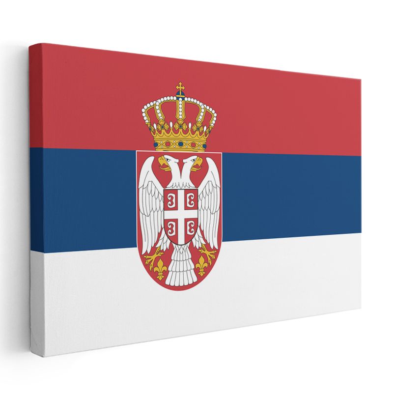 Sırbistan Bayrağı - Kanvas Tablo