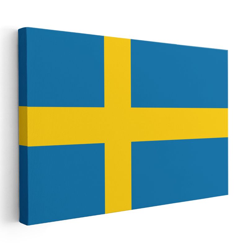 İsveç Bayrağı - Kanvas Tablo