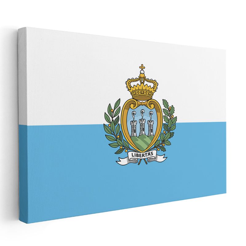 San Marino Bayrağı - Kanvas Tablo