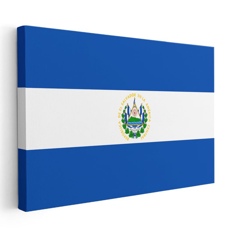 El Salvador Bayrağı - Kanvas Tablo