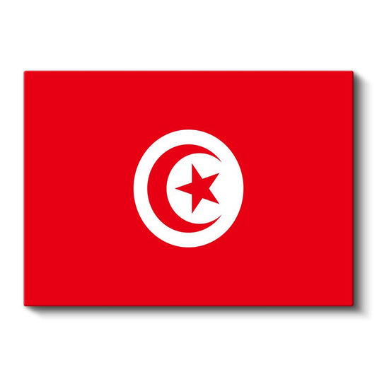 Tunus Bayrağı - Kanvas Tablo