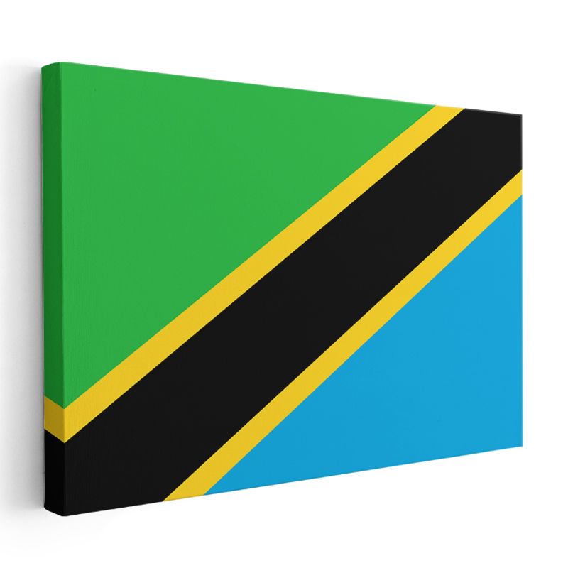 Tanzanya Bayrağı - Kanvas Tablo