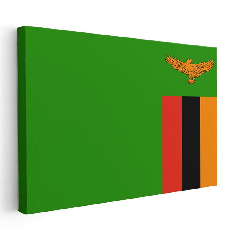 Zambiya Bayrağı - Kanvas Tablo