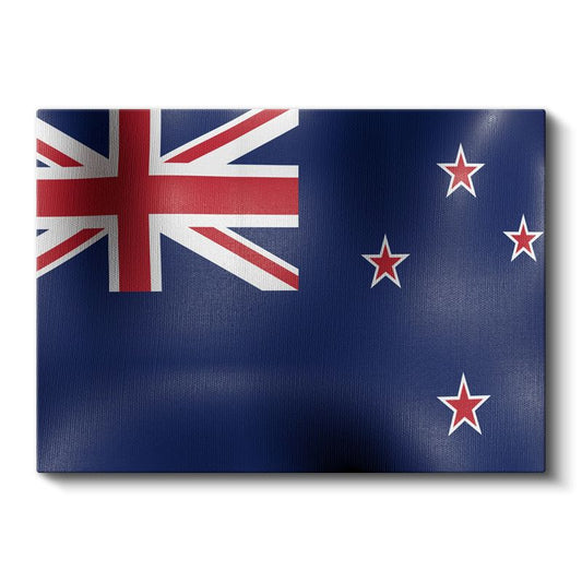 Yeni Zelanda Bayrağı - Dalgalı Görünüm Kanvas Tablo
