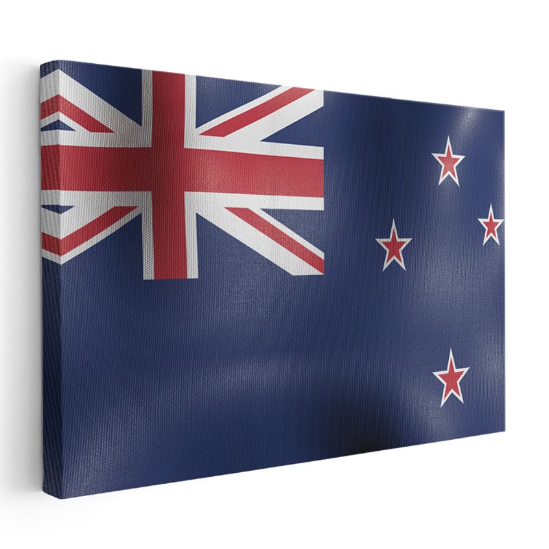 Yeni Zelanda Bayrağı - Dalgalı Görünüm Kanvas Tablo