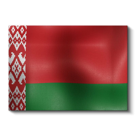 Belarus Bayrağı - Dalgalı Görünüm Kanvas Tablo
