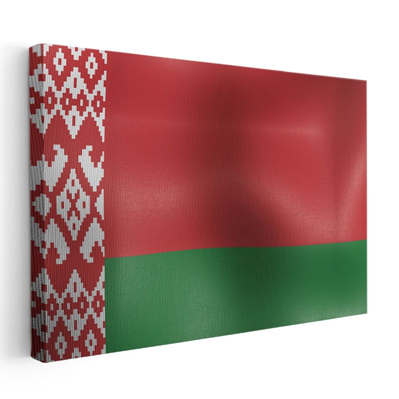 Belarus Bayrağı - Dalgalı Görünüm Kanvas Tablo