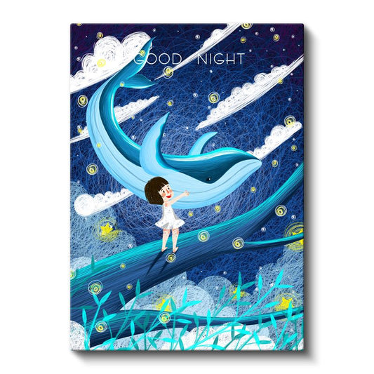 Dalgaların Dansı - Gökyüzü Yolculuğu Kanvas Tablo