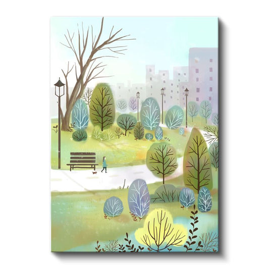Şehir Parkı - Doğanın Huzurlu Köşesi Kanvas Tablo
