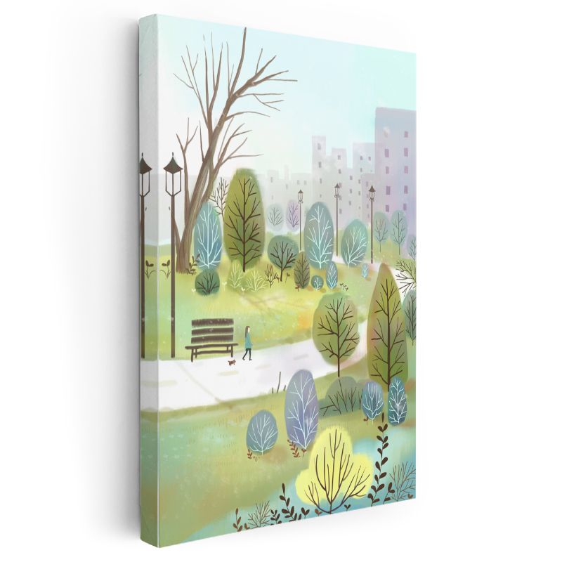 Şehir Parkı - Doğanın Huzurlu Köşesi Kanvas Tablo