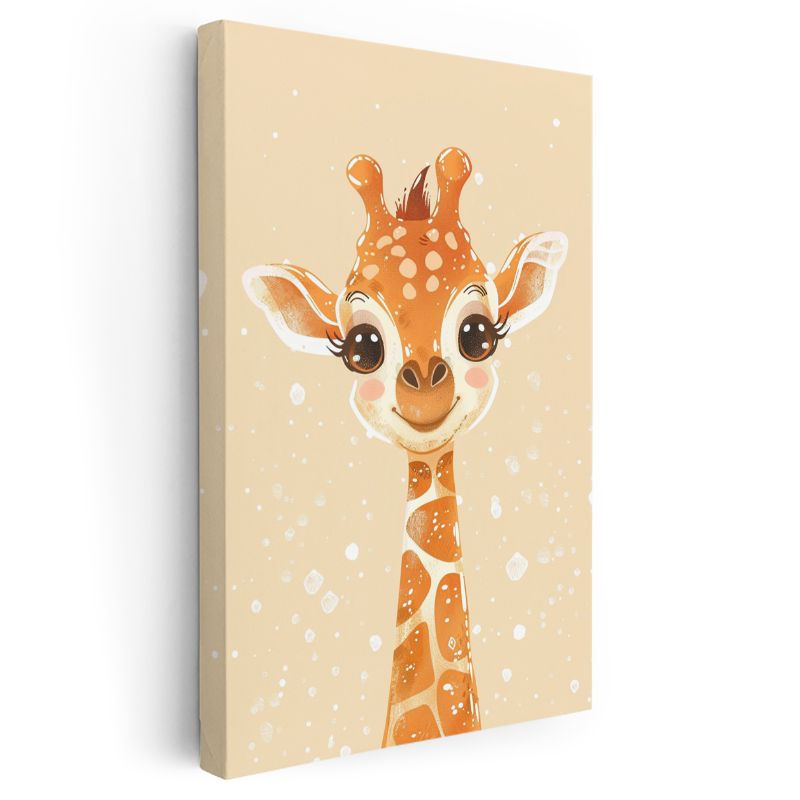 Tatlı Zürafa - Meraklı Bakışlar Kanvas Tablo
