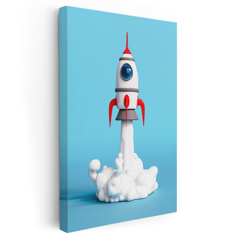 Kitapsever Kedi - Minik Kuşla Okuma Keyfi Kanvas Tablo