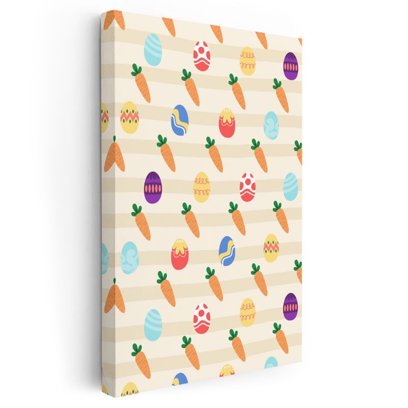 Havuç ve Yumurtalar - Paskalya Zamanı Kanvas Tablo