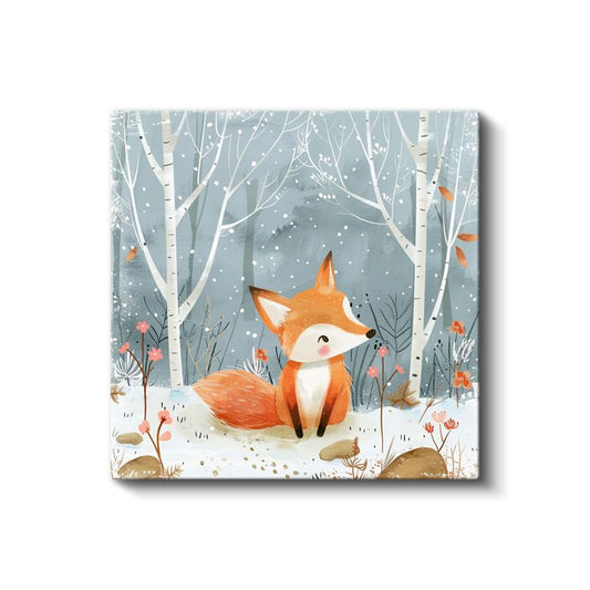Kış Tilkisi - Karlı Orman Macerası Kanvas Tablo