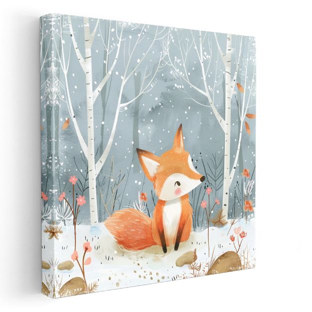 Kış Tilkisi - Karlı Orman Macerası Kanvas Tablo