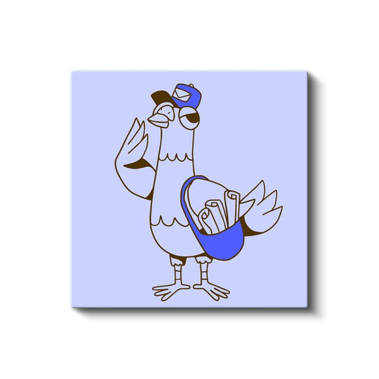 Çiçekli Ördek - Sarı Nilüfer Şapkalı Dostumuz Kanvas Tablo