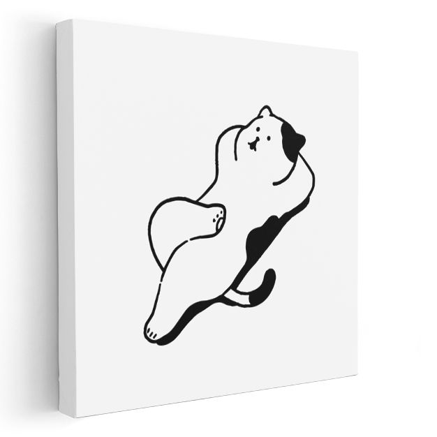 Tembel Kedi - Huzurlu Anlar Kanvas Tablo