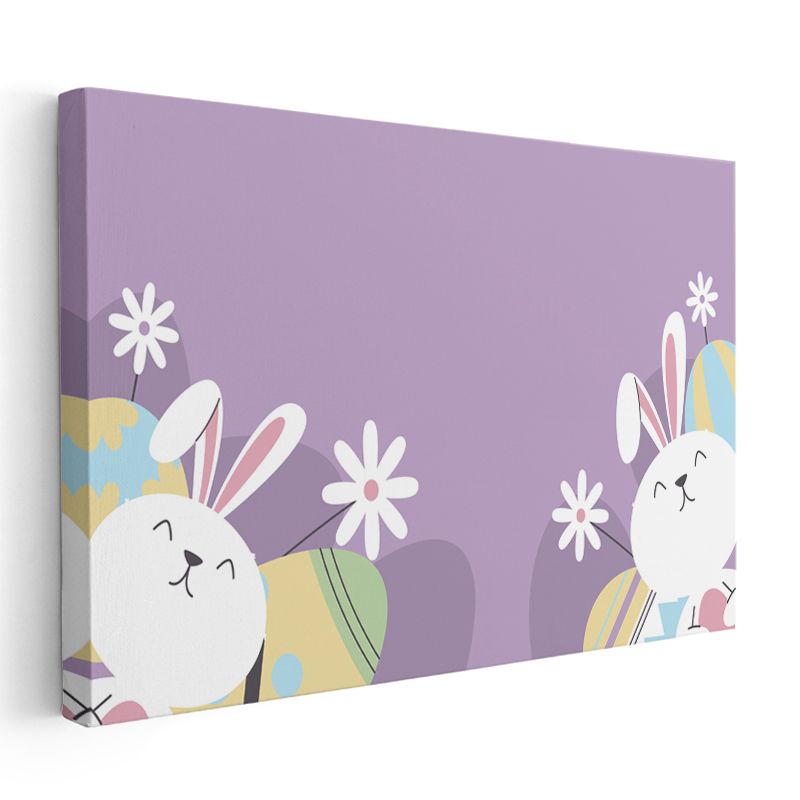 Uzun Zürafa - Mavi Gökyüzü Temalı Kanvas Tablo