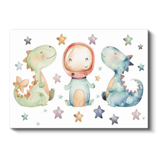 Neşeli Tavşanlar - Paskalya Yumurtaları Desenli Kanvas Tablo