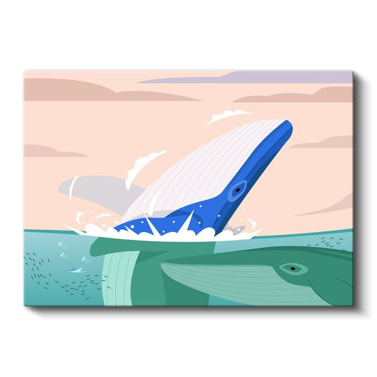 Sevimli Fil - Minimalist Çizim Kanvas Tablo