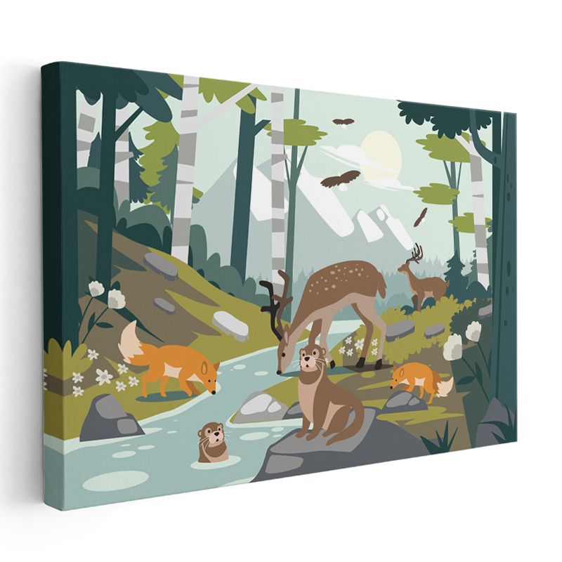 Denizaltı Dünyası - Balina ve Kaplumbağalar Kanvas Tablo