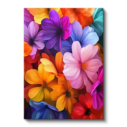 Renk Cümbüşü Çiçekler - Canlı Kozmoslar Kanvas Tablo