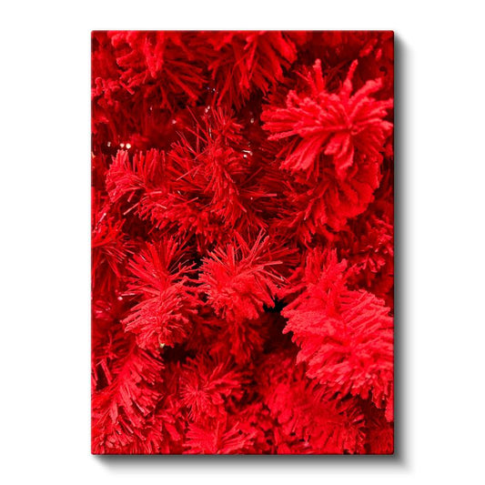 Ateş Kırmızısı - Modern Soyut Çiçek Desenleri Kanvas Tablo