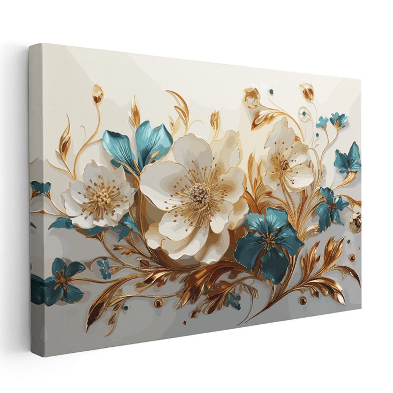 Kristal Damlalar - Makro Çekim Ayçiçeği Detayı Kanvas Tablo