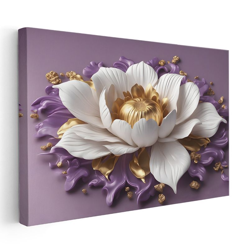 Klasik Çiçekler - Pastel Tonlu Şakayık ve Gül Buketi Kanvas Tablo