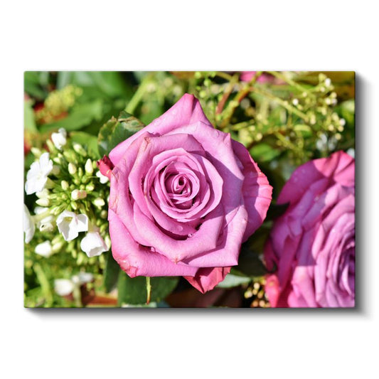 Turuncu Çiçek ve Kelebek - Doğa Harmonisi Kanvas Tablo