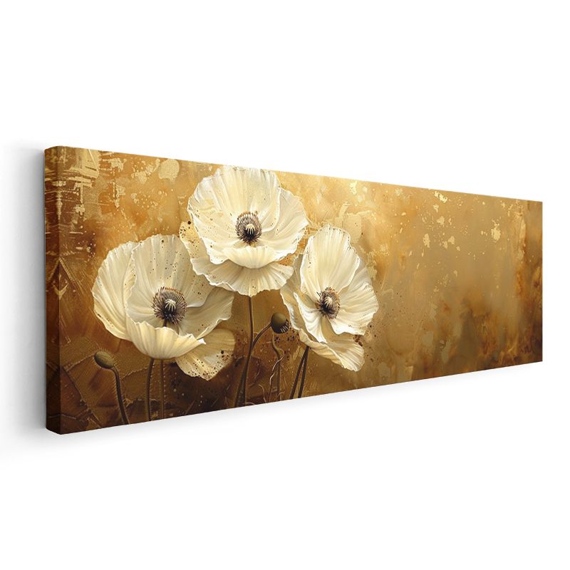 Mor Fantezi Çiçek - Işıklı Dijital Sanat Tasarımı Kanvas Tablo