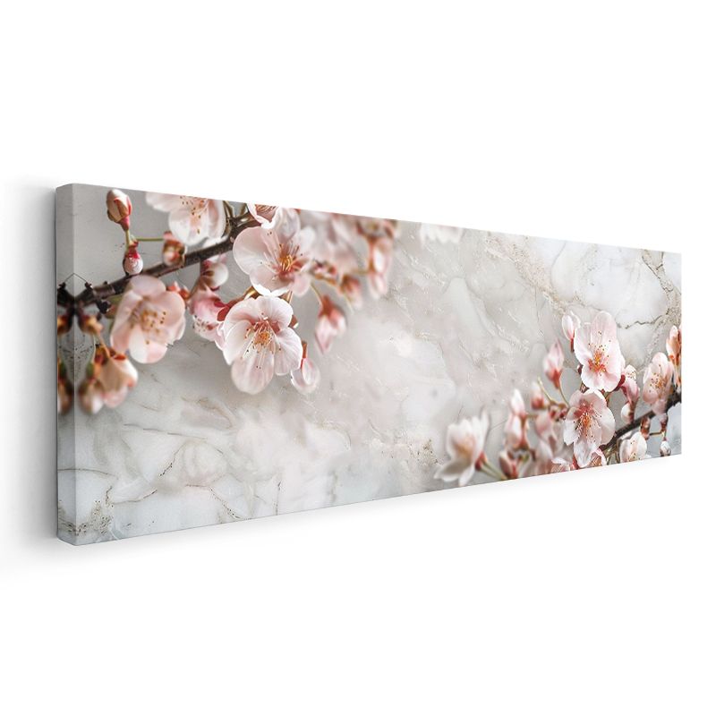 Kiraz Çiçekleri - Zarif Pembe Tomurcuklar Kanvas Tablo