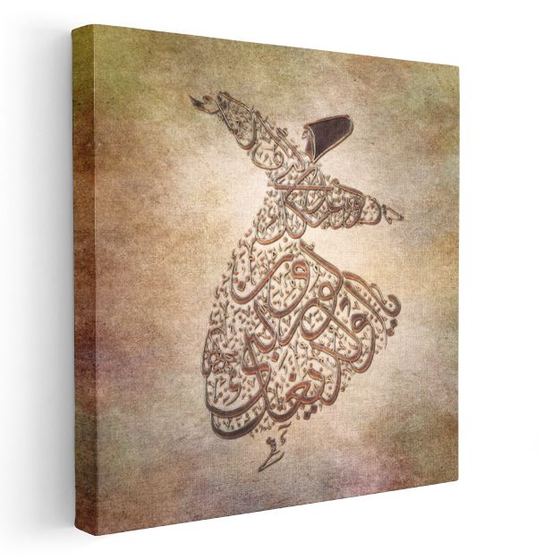 Semazen Hat Sanatı - Mevlana'nın Aşk ve Teslimiyet Dansı Kanvas Tablo