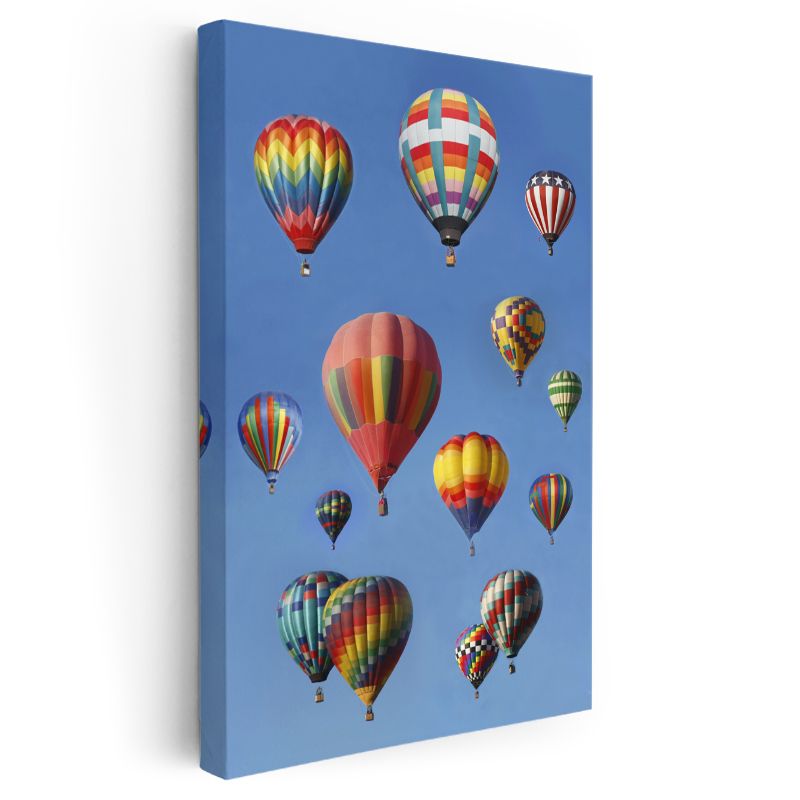 Renkli Sıcak Hava Balonları - Gökyüzü Festivali Kanvas Tablo