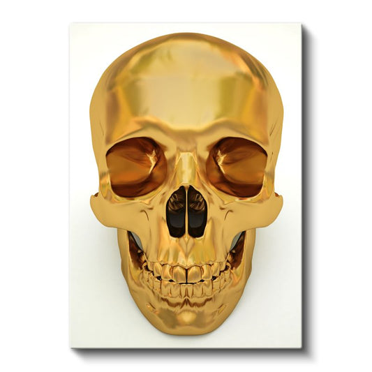 Altın Kafatası - Lüks Sanat Objesi Kanvas Tablo