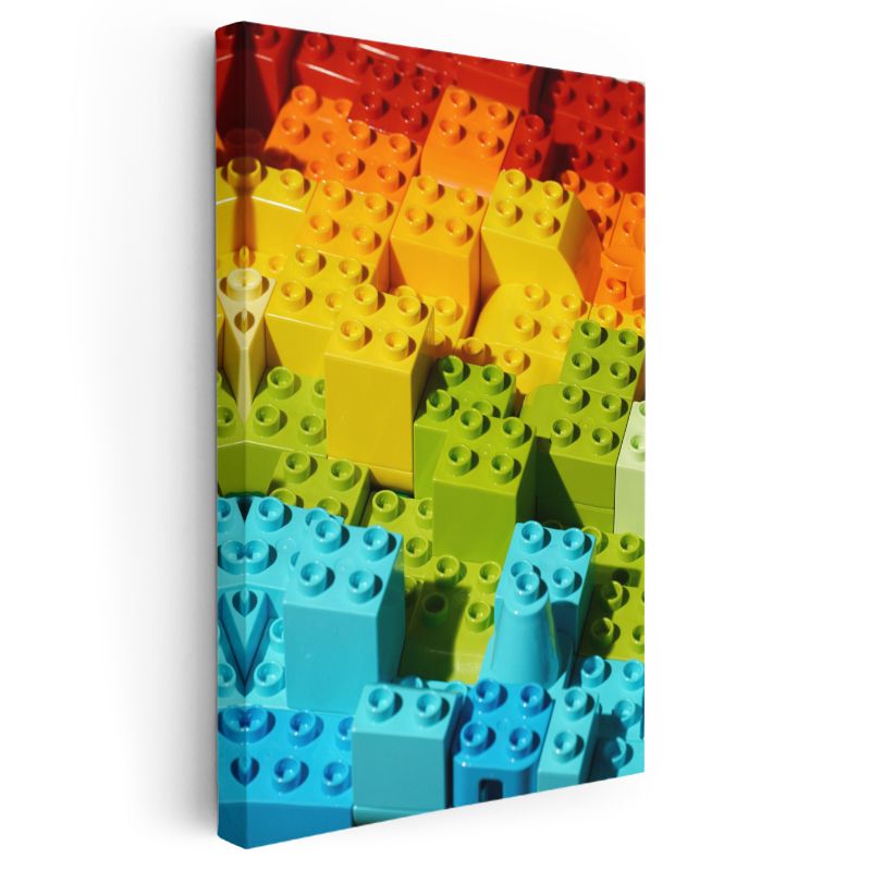 Renkli Bloklar - Yaratıcı Oyun Blokları Kanvas Tablo