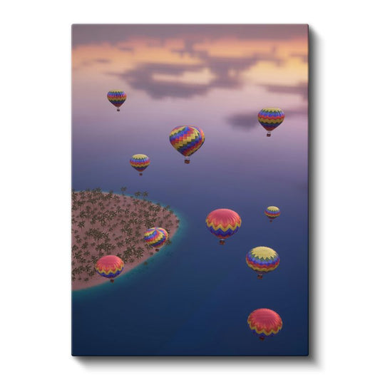 Cennet Adası - Renkli Balonların Dansı Kanvas Tablo