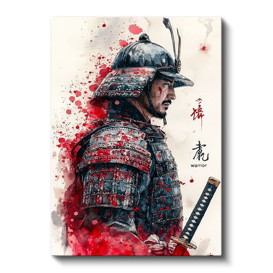Samuray Savaşçısı - Geleneksel Japon Zırhı Kanvas Tablo
