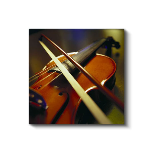 Keman Detayı - Yay ile Dans Eden Teller Kanvas Tablo