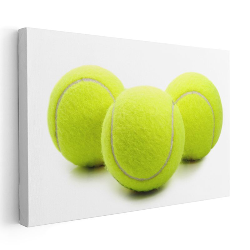 Tenis Topları - Parlak Spor Üçlemesi Kanvas Tablo