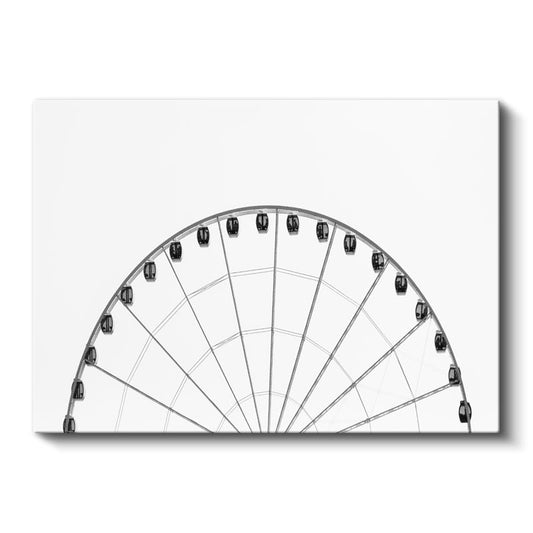 Dönme Dolap - Minimalist Gökyüzü Silueti Kanvas Tablo