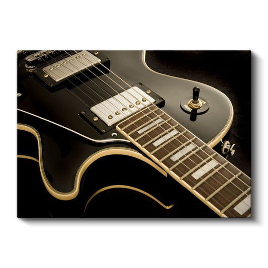 Klasik Gitar - Siyah Zarafet Kanvas Tablo