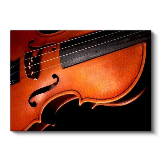 Keman Detayı - Klasik Müzik Enstrümanının Zarif Hatları Kanvas Tablo
