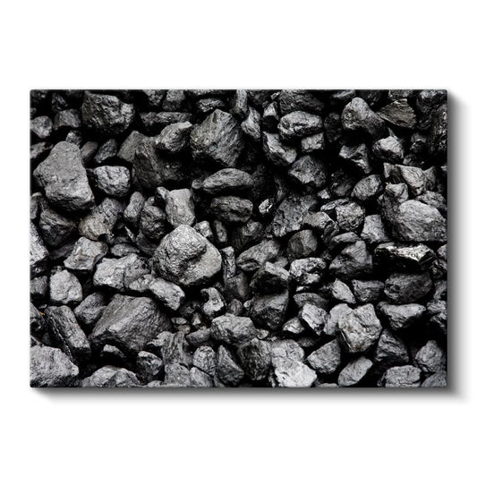 Kömür Taşları - Siyah Dokunun Doğal Güzelliği Kanvas Tablo