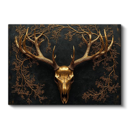 Geyik Kafatası - Mistik Ruh Kanvas Tablo