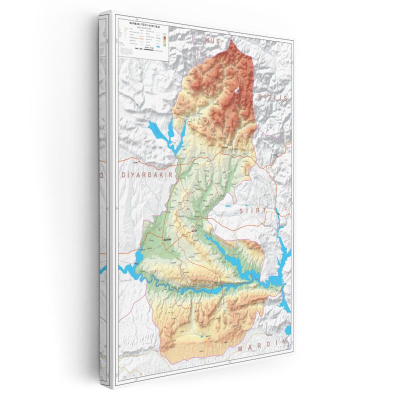 Batman - İl Haritası Kanvas Tablo