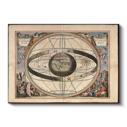 Batlamyus Sistemi - Dünya Haritası Kanvas Tablo