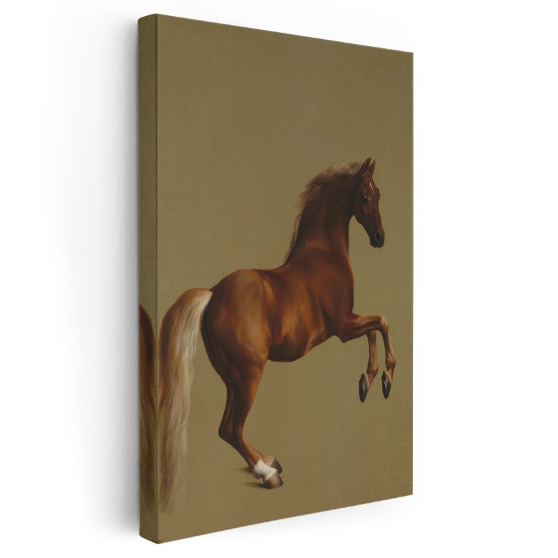 Kahverengi At - Asil Duruş Kanvas Tablo